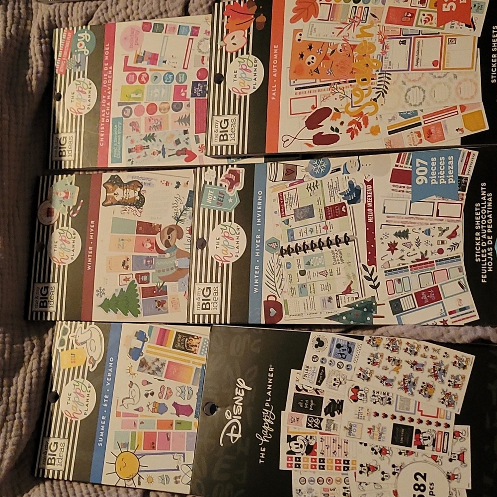 Set of 12 happy planner sticker books